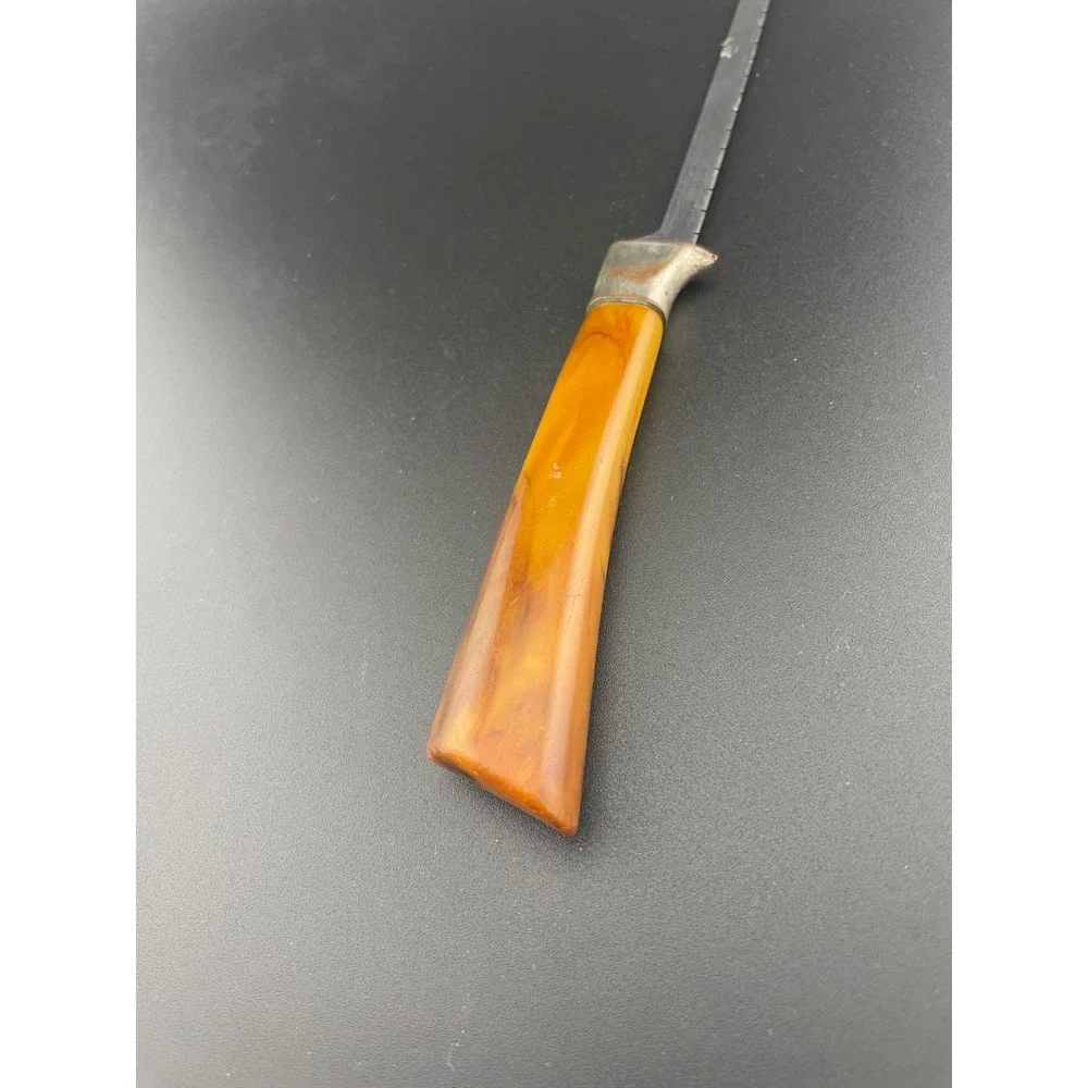 Antique Bakelite Letter Opener Marbled‎ Butterscotch Handle Art Deco Era Office